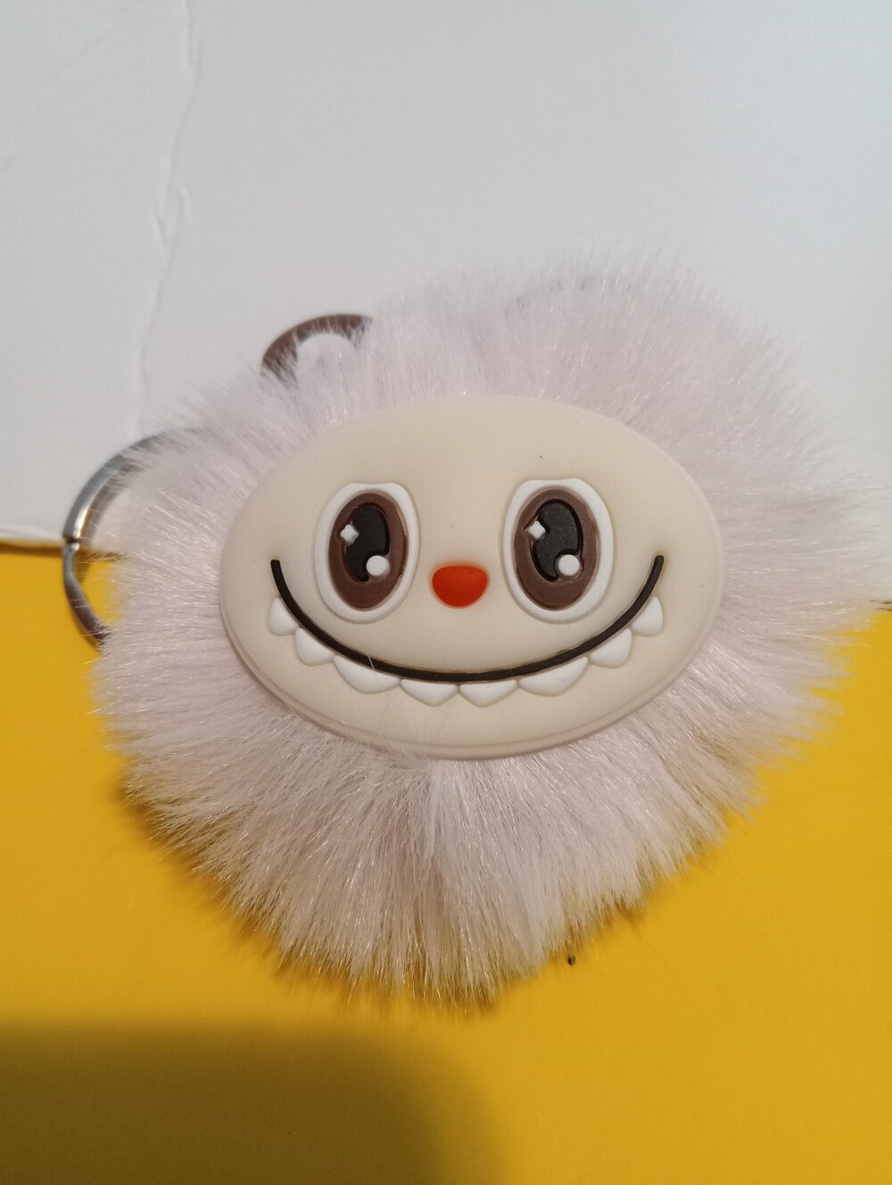Keychain Labubu Head - Light Pink/Furry/Fluffy